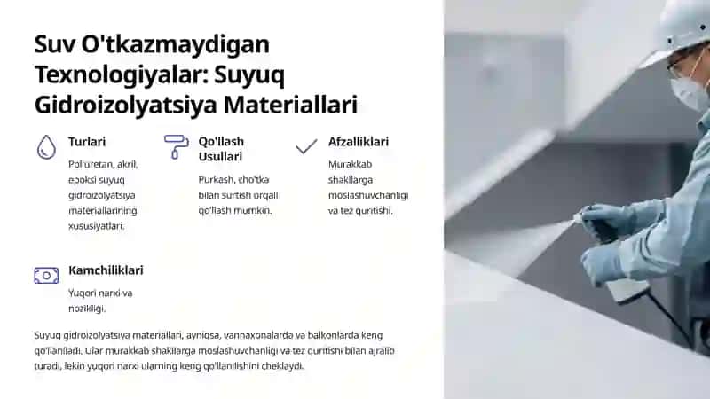 Suv O'tkazmaydigan va Kapillyar To'suvchi Qatlamlarni Qurish Texnologiyalari 4