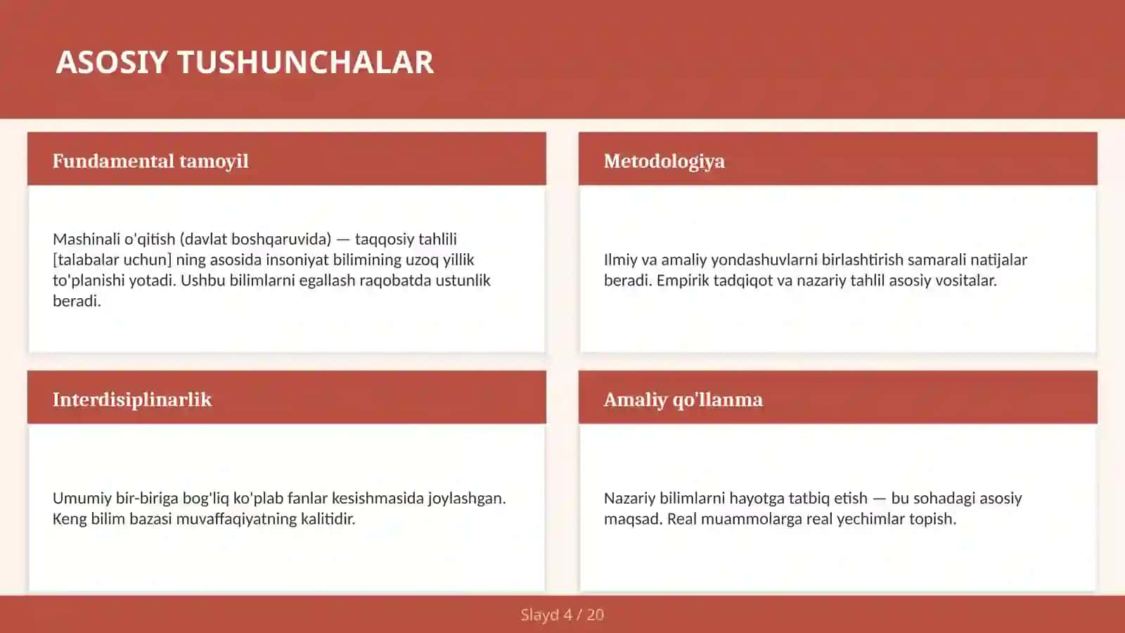 Mashinali o'qitish (davlat boshqaruvida) — taqqosiy tahlili [talabalar uchun] 4