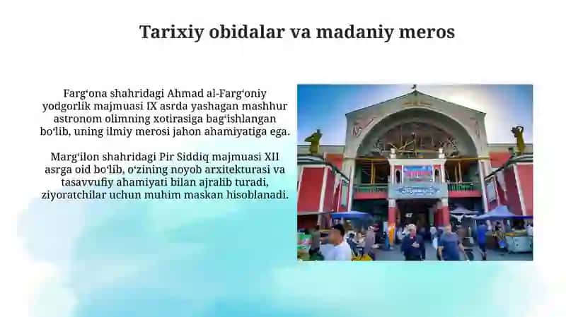 Fargʻona mintaqasi turistik resurislari 4