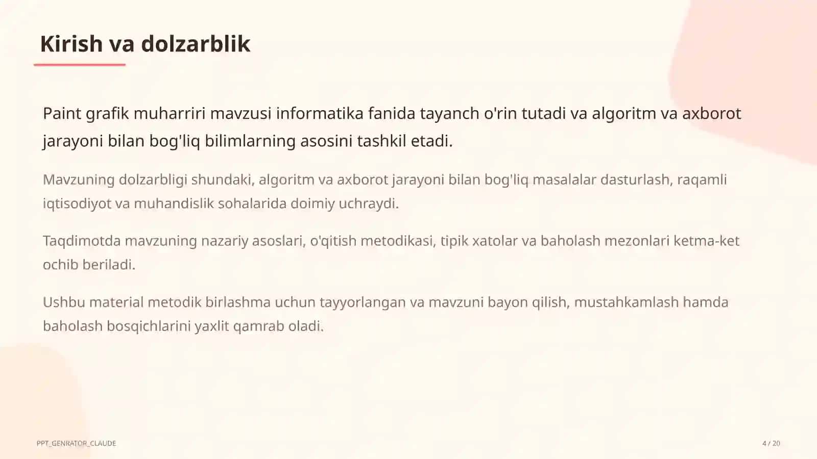 Paint grafik muharriri (5-sinf) 4