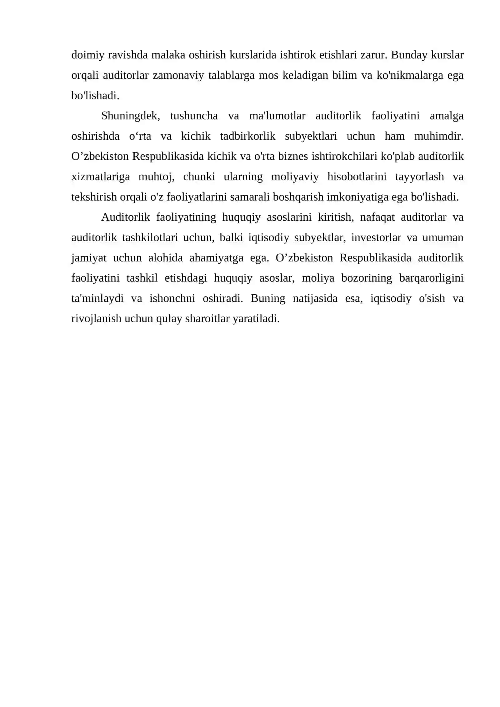 O’ZBEKISTON RESPUBLIKASIDA AUDITORLIK FAOLIYATINI TASHKIL QILISHNING HUQUQIY ASOSLARI 4