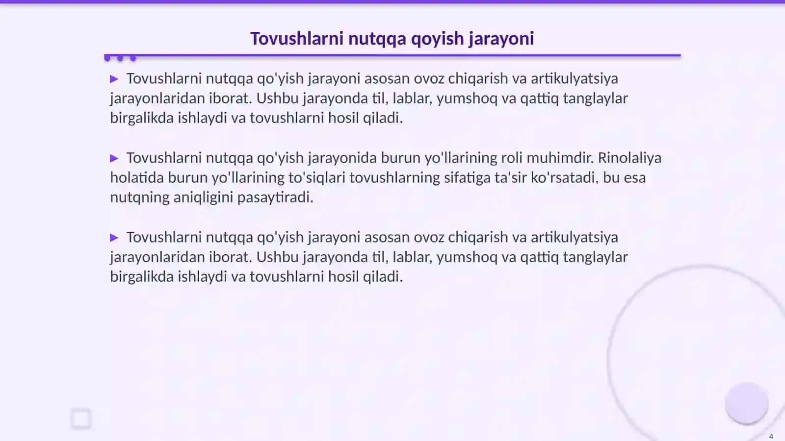 Rinolaliyada tovushlarni nutqqa qoyishning oziga xos xususiyatlari 4