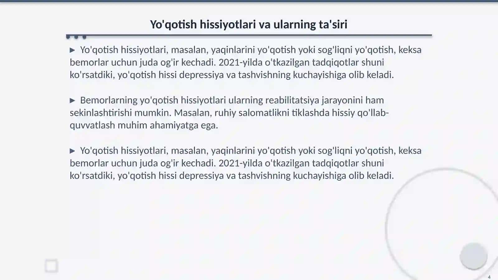Krizis holatlarni aniqlash va baholash 4