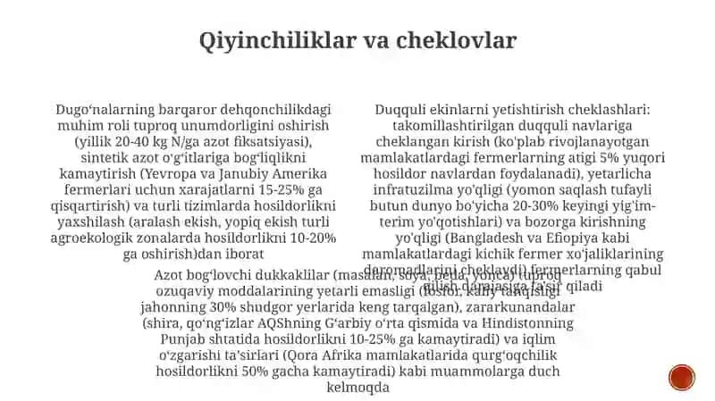 Yopiq urugʻli oʻsimliklar qishloq xoʻjaligidagi ahamiyati 4