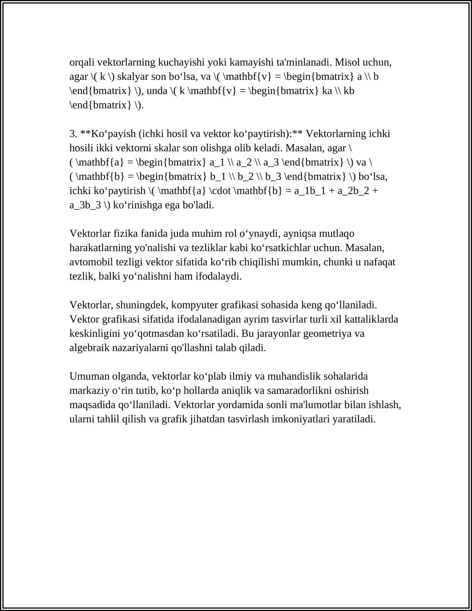 ARIFMETIK VEKTOR FAZO 4