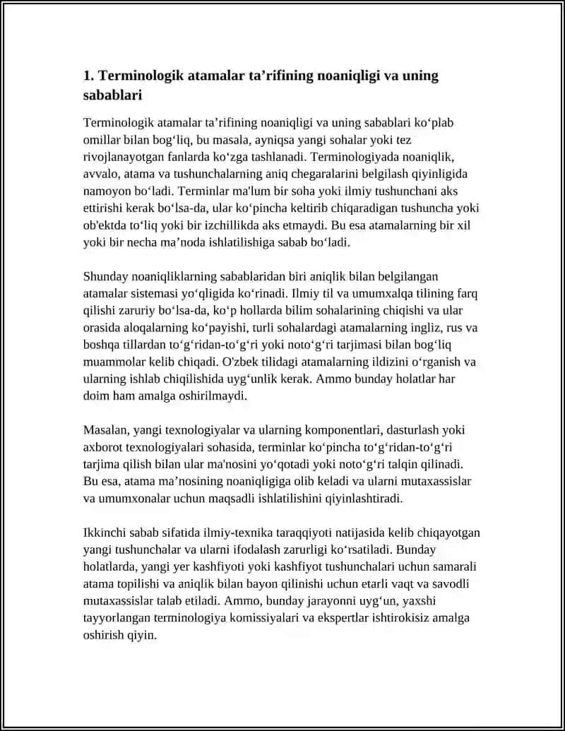 TERMINOLOGIYADA YUZGA KELGAN MUAMMOLAR, ULARNING OMILLARI VA SABABLARI 4