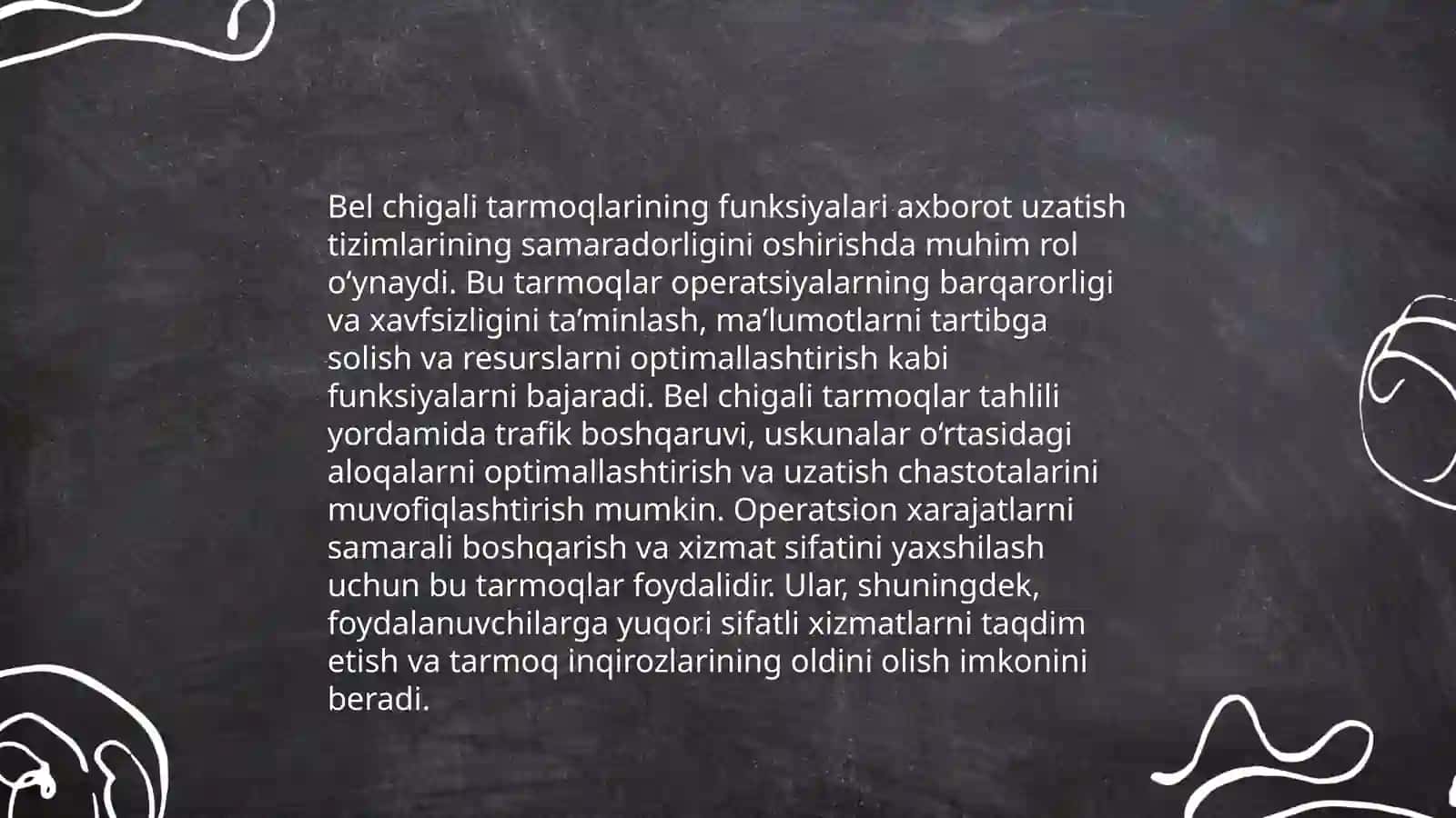 Bel va dumgʻaza chigali tarmoqlari mavzusidan slayd 4