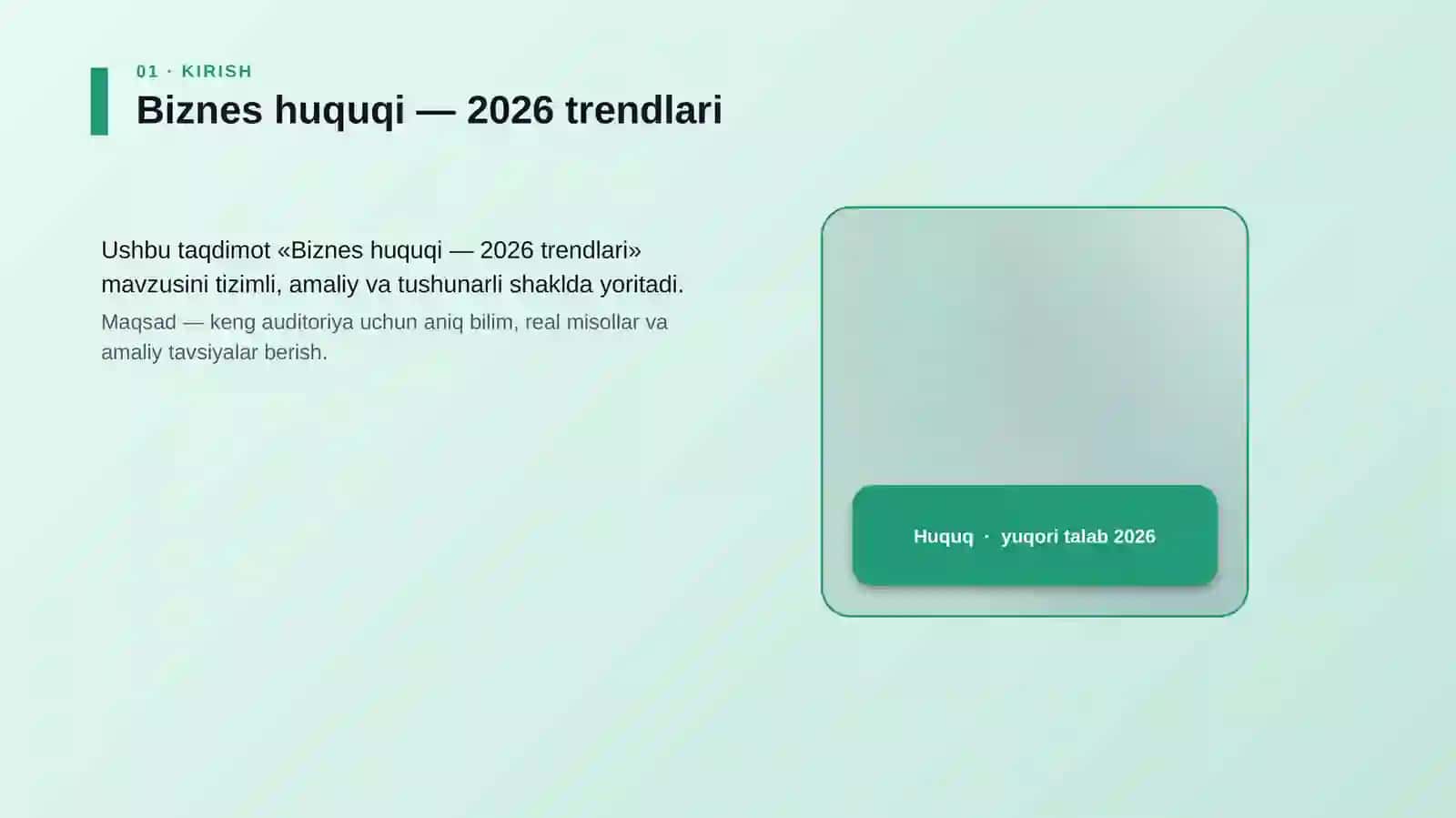 Biznes huquqi — 2026 trendlari 4