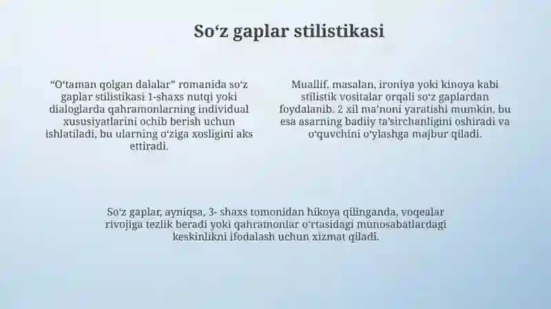 O'taman qolgan dalalar 4