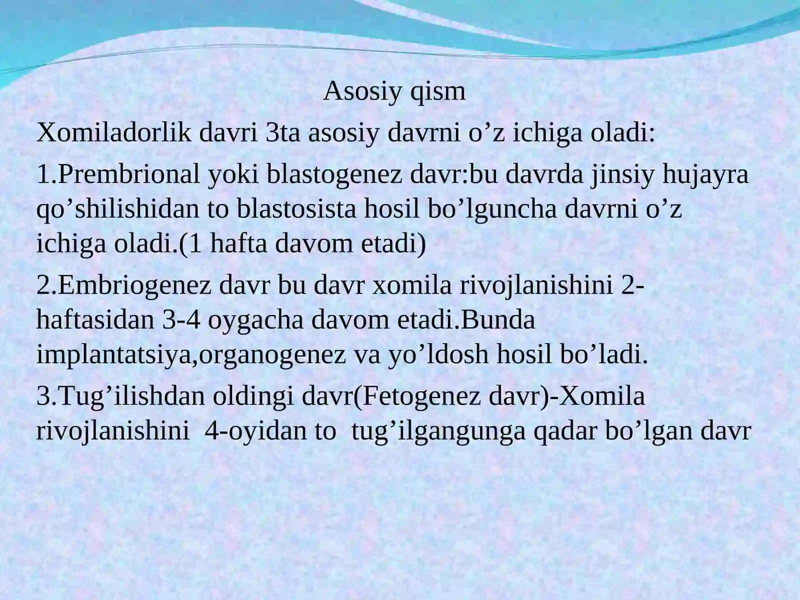 Xomiladorlikda va emizikli ayollarda ishlatiladigan dori vositalarini klinik farmakologiyasi 4