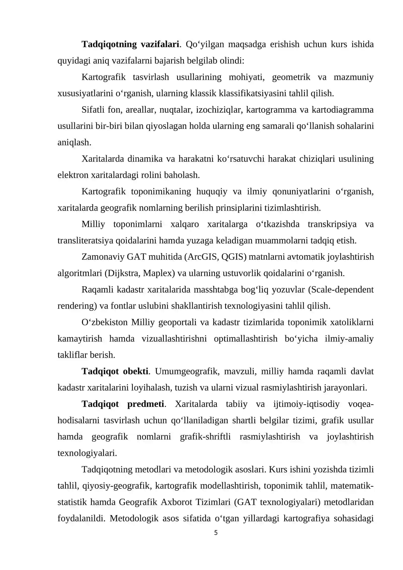 TASVIRLASH USULLARI VA XARITADA NOMLARNING BERILISHI 4