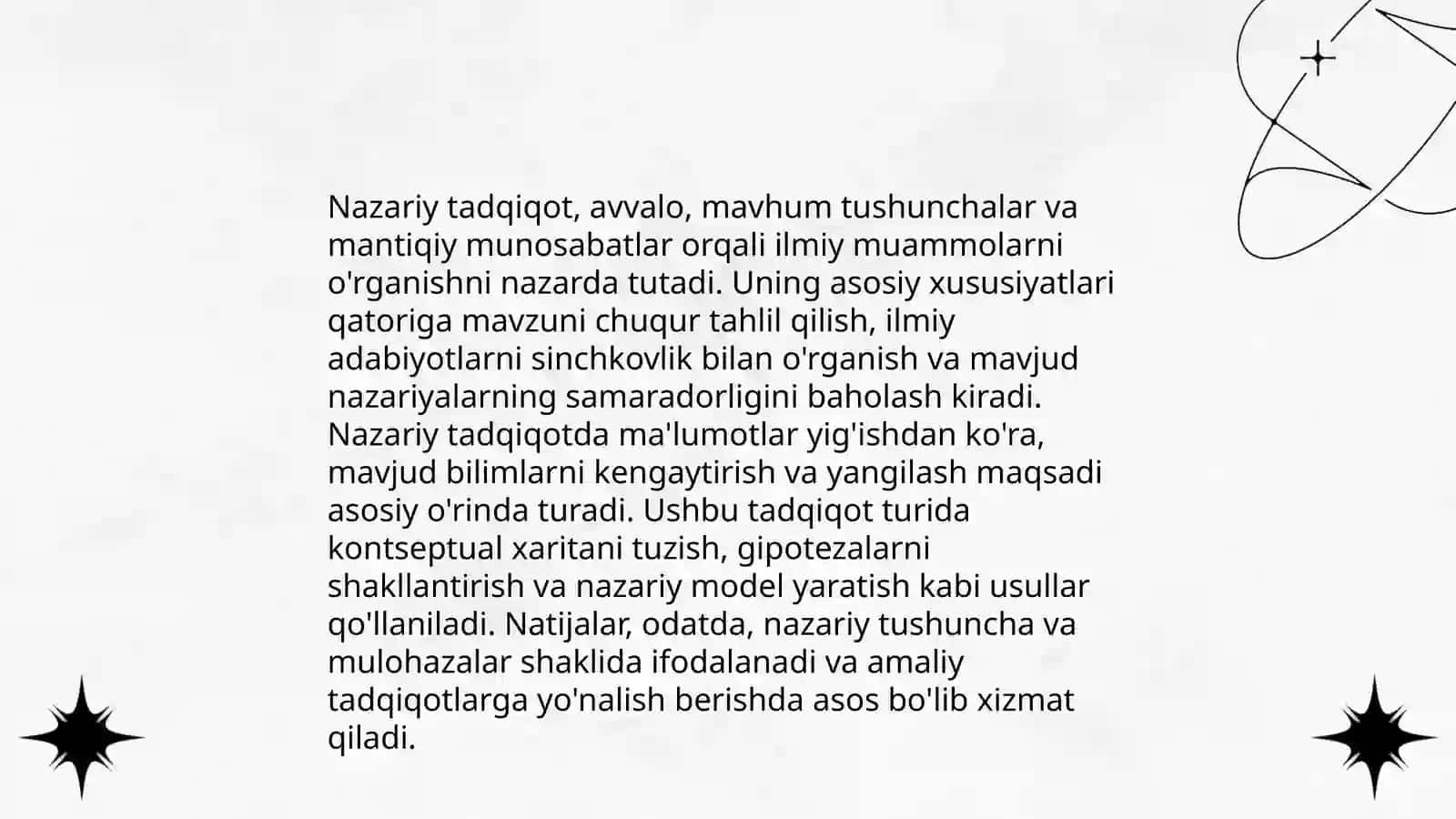 Nazariy tadqiqot: xususiyati,maqsad va vazifalari 4