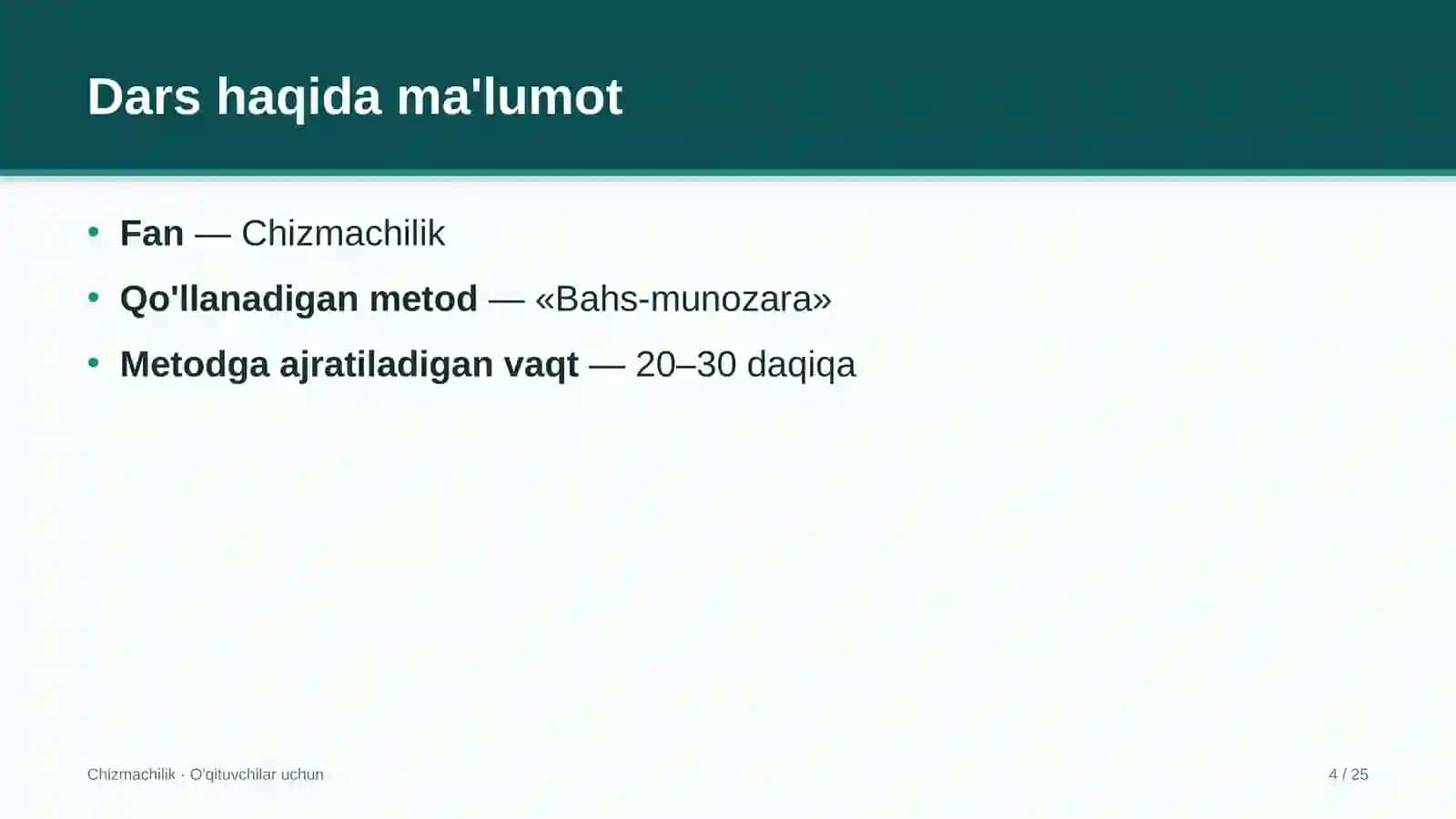 chizmachilik darslarida bahs munozara metodidan foydalanish 5363 4