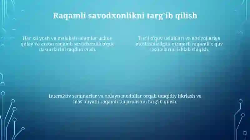 Raqamli taʼlim resurslaridan (RTR) foydalanish 4