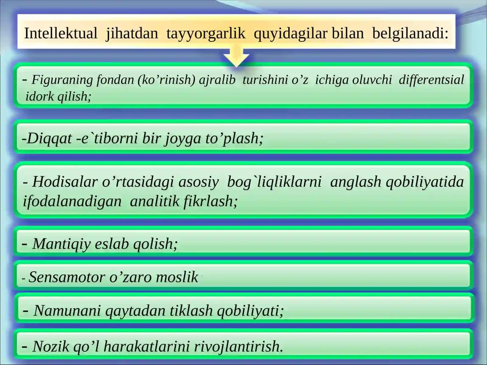 Kichik maktab yoshidagi o’quvchilarning psixologik xususiyatlari 4
