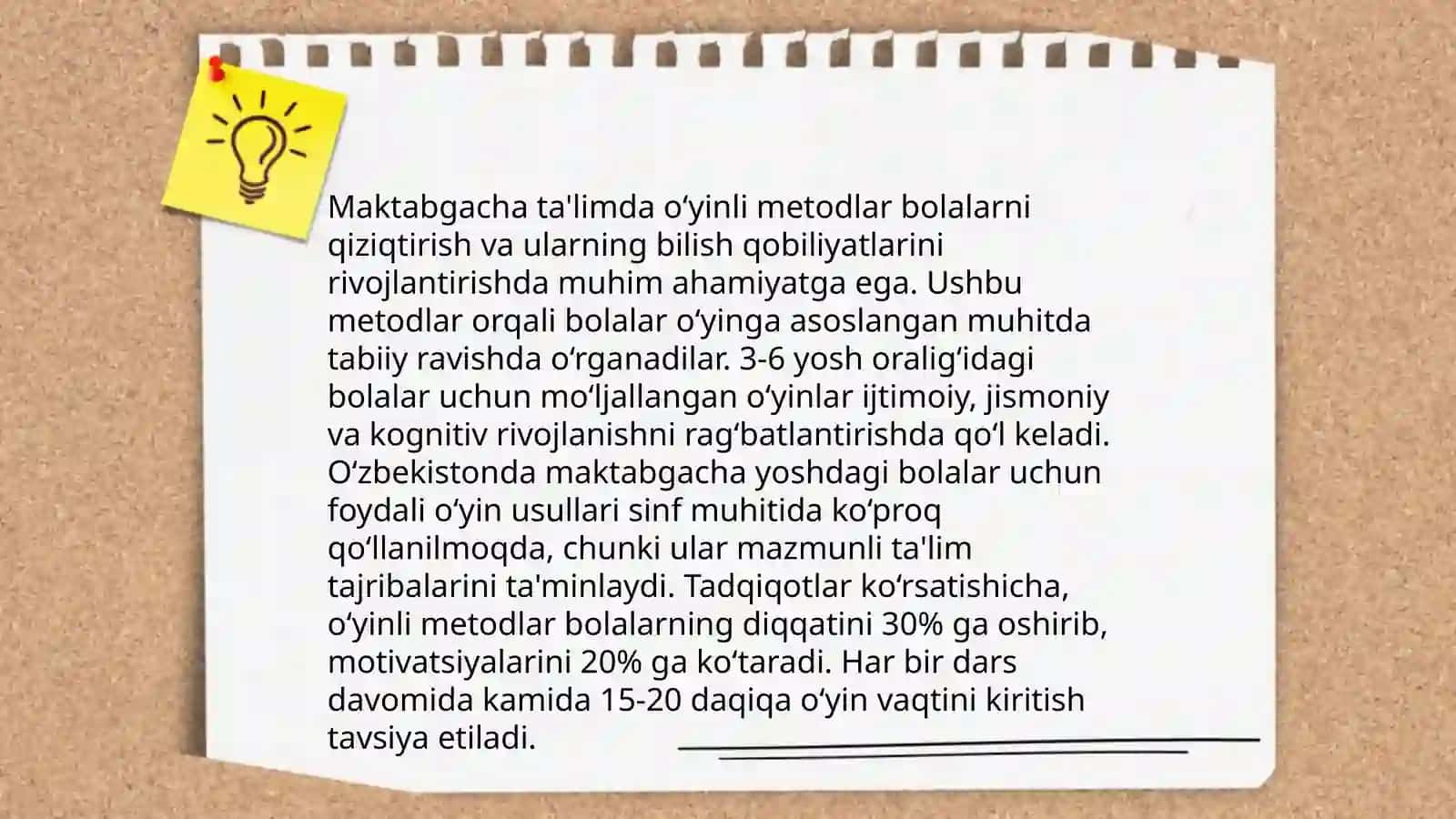 Maktabgacha ta'lim uzluksiz ta'limning alohida turi va boʻgʻini sifatida 4