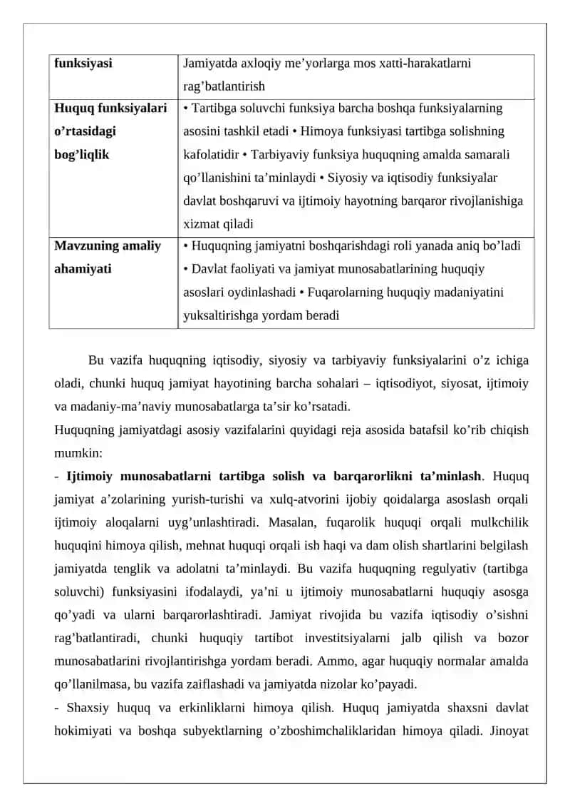Huquq funksiyalari tushunchasi va turlari 4