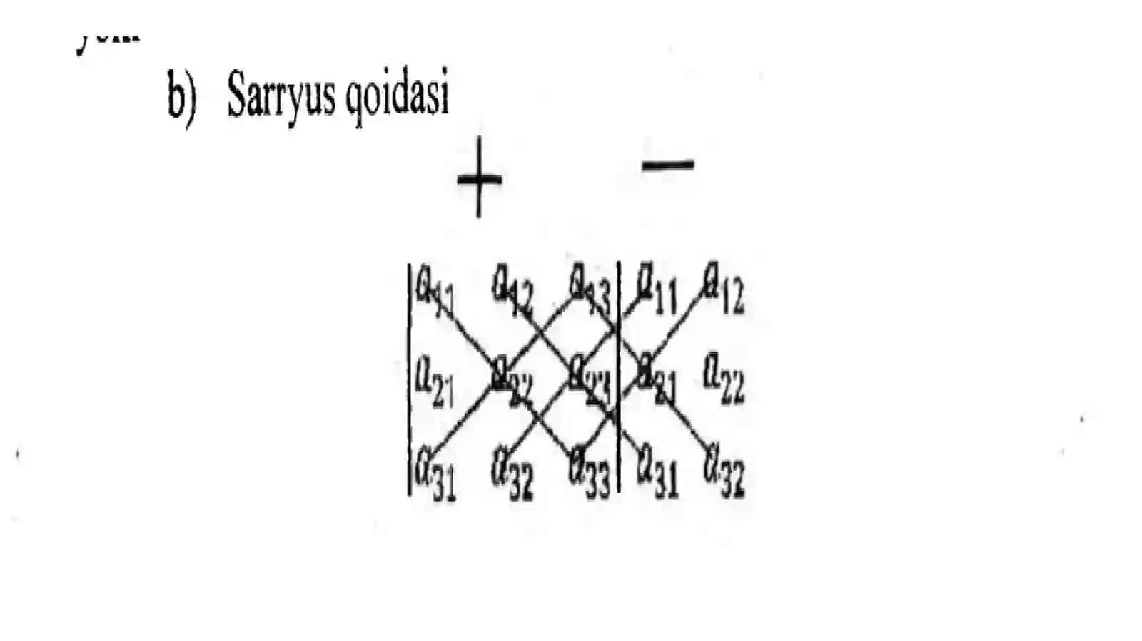 "Determinant va uning xossalari" 4
