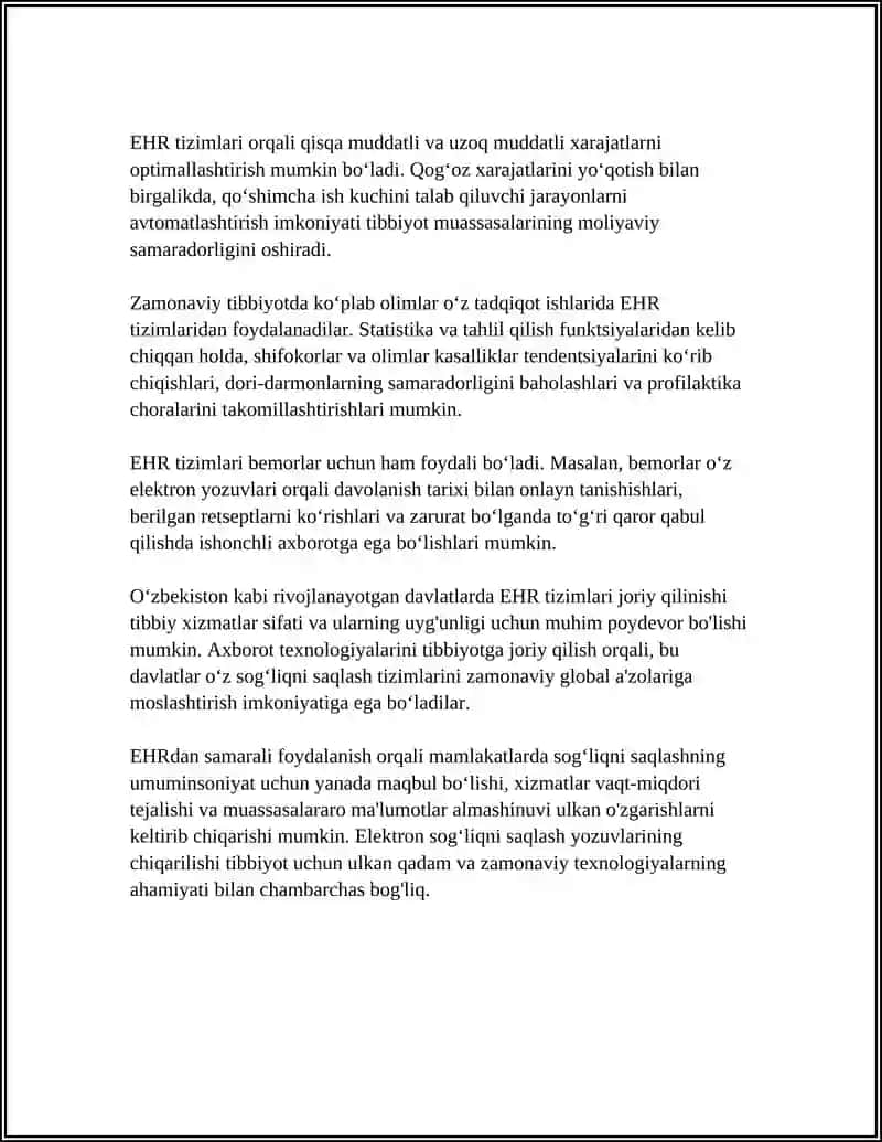 ZAMONAVIY AXBOROT TEXNOLOGIYALARINI TIBBIYOTDAGI OʻRNI 4