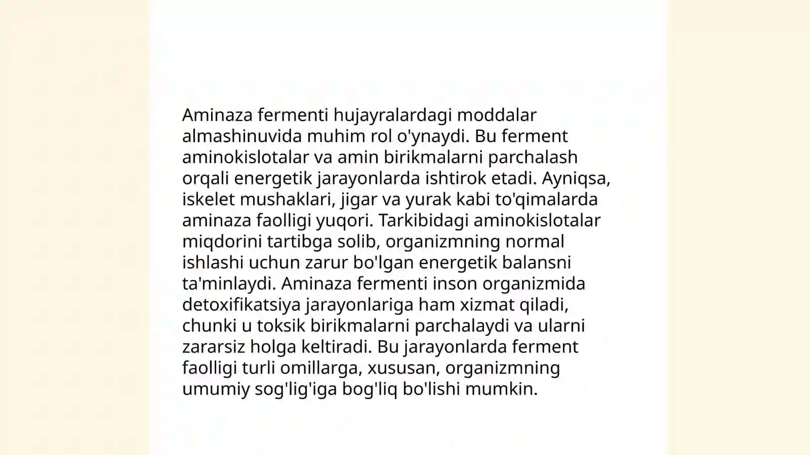 Kraxmalning gidrolizlaniwiga sòlak tarkibidagi aminaza fermentini tasirini aniqlash 4