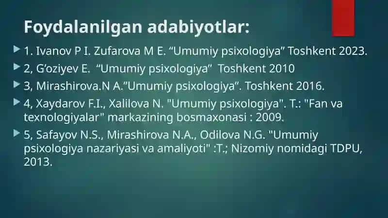 UMUMIY PSIXOLOGIYA 4