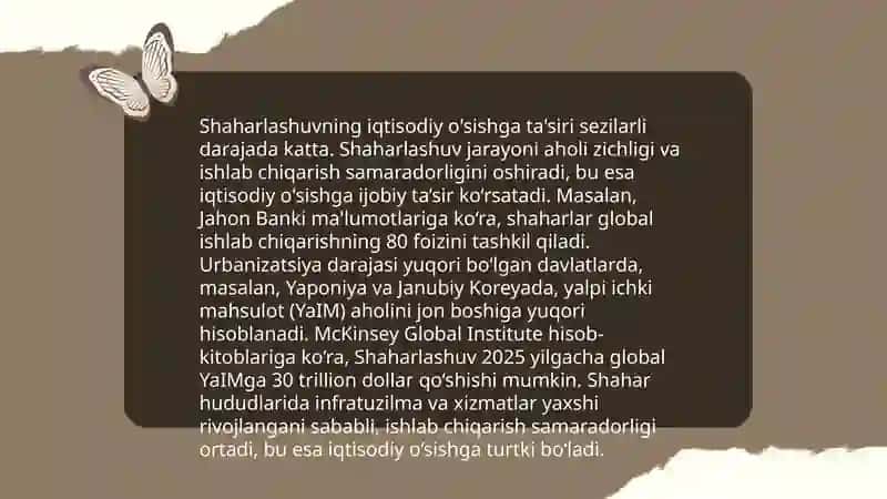 Urbanizatsiya jarayonining rivojlangan davlatlarga xos xususiyatlari 4