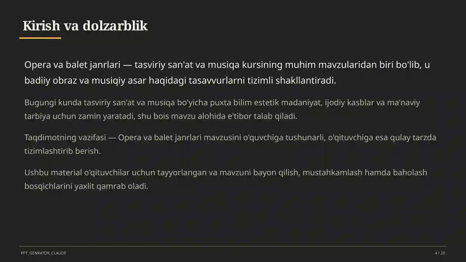 Opera va balet janrlari (6-sinf) 4