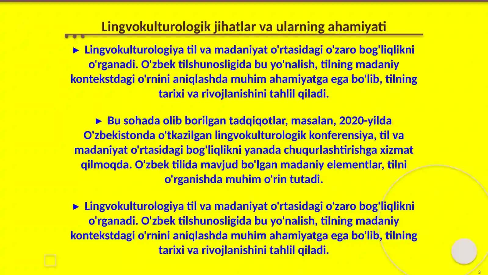 USMONOV AYULDUZNING UMUMİY TILSHUNOSLIK FANİDANTAYYORLAGAN TAQDIMOTİ 4