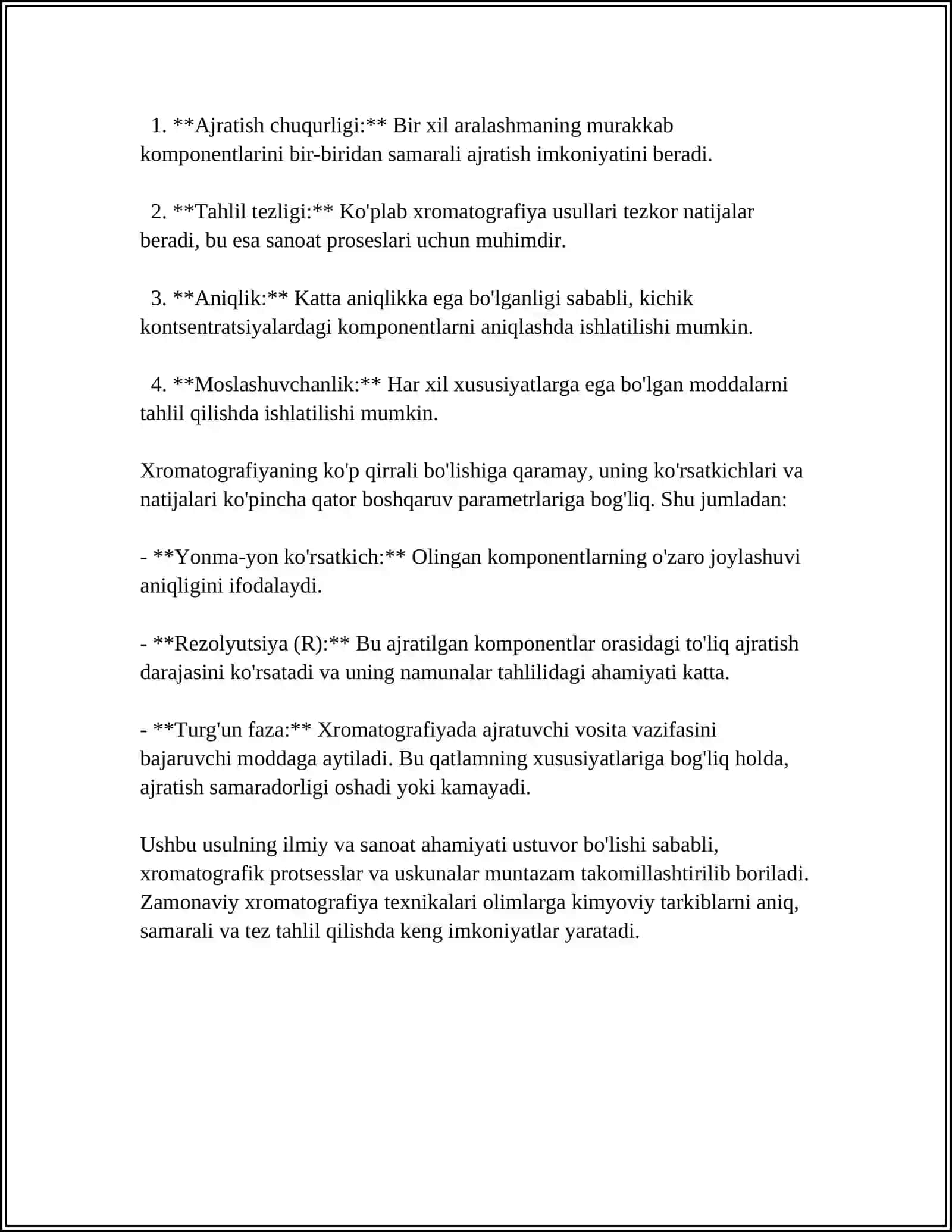 XROMATOGRAFIYANING KLINIK AHAMIYATI 4