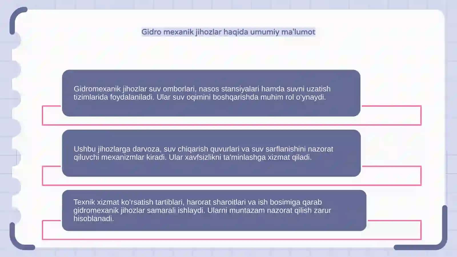 Nosozlarning asosiy gidro mehanik va energetik jihozlari 4