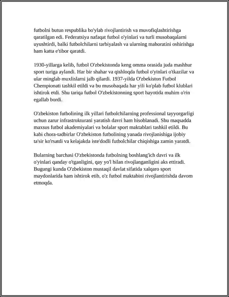 Futbolning O'zbekistonga kirib kelishi va ilk o'yinlar 4
