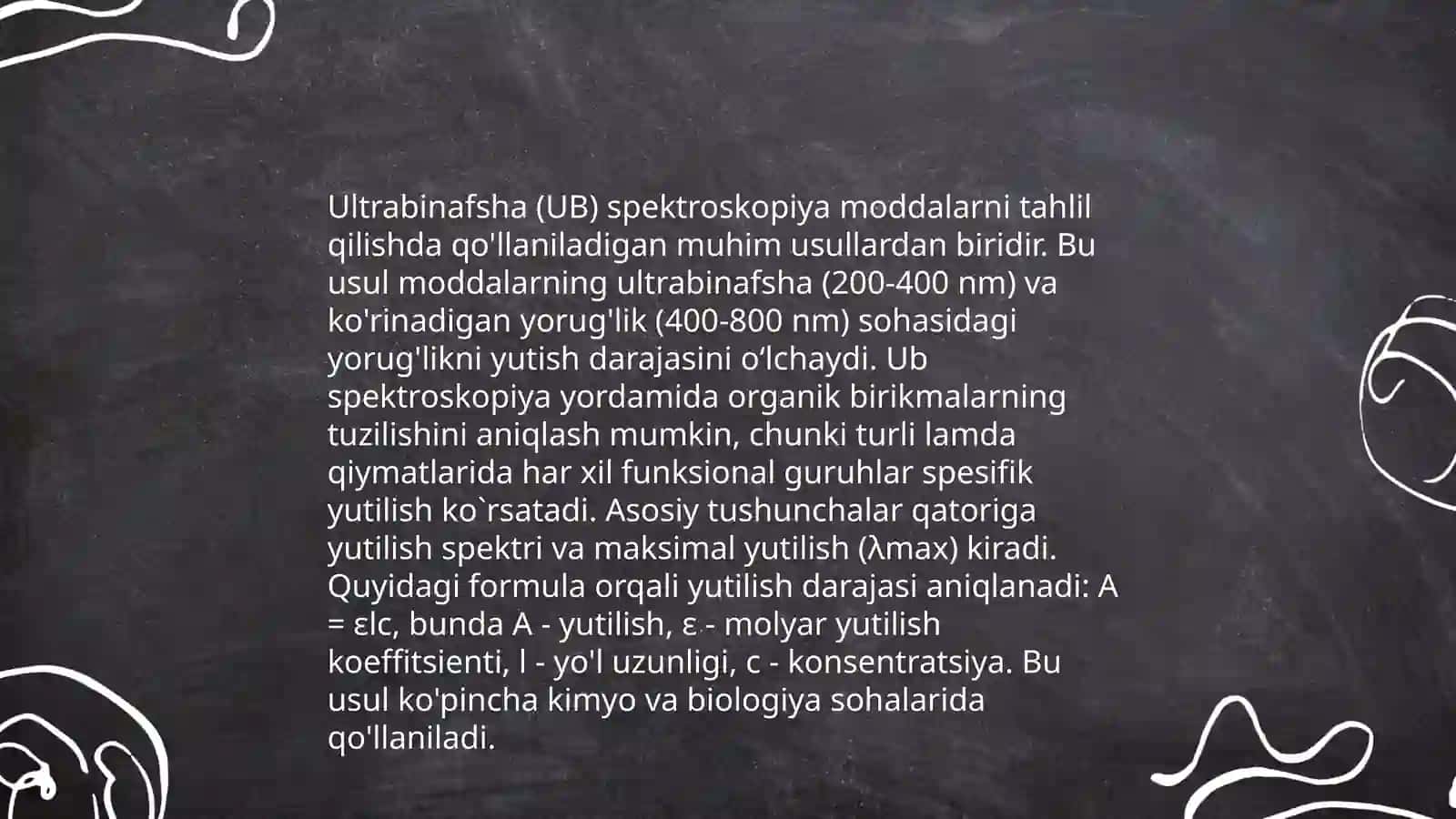 Optik spektroskopiya: asoslari va tebranish turlari 4