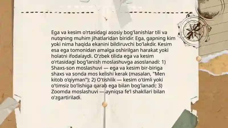 Ega va kesimning uslubiy tavsifi 4