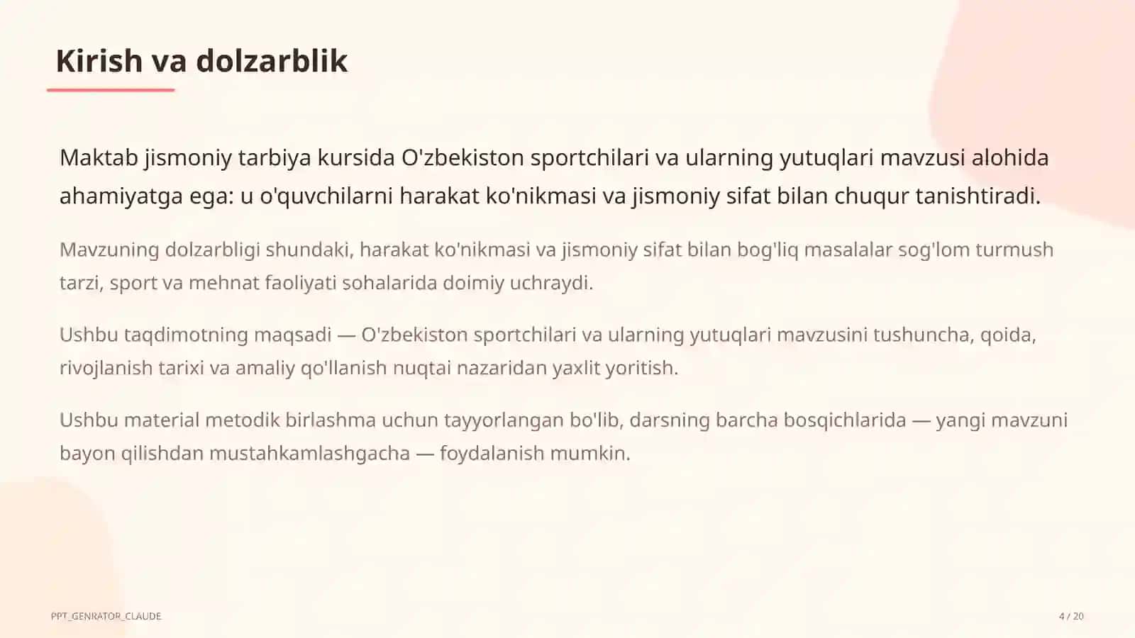 O'zbekiston sportchilari va ularning yutuqlari (11-sinf) 4