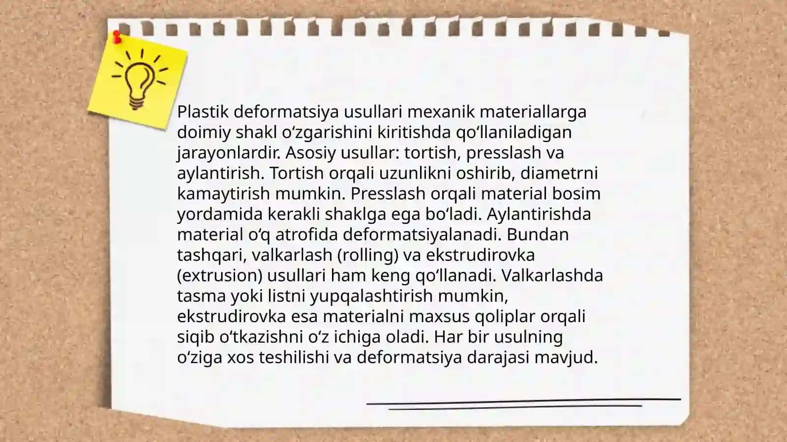 Elastik deformatsiya usullari 4
