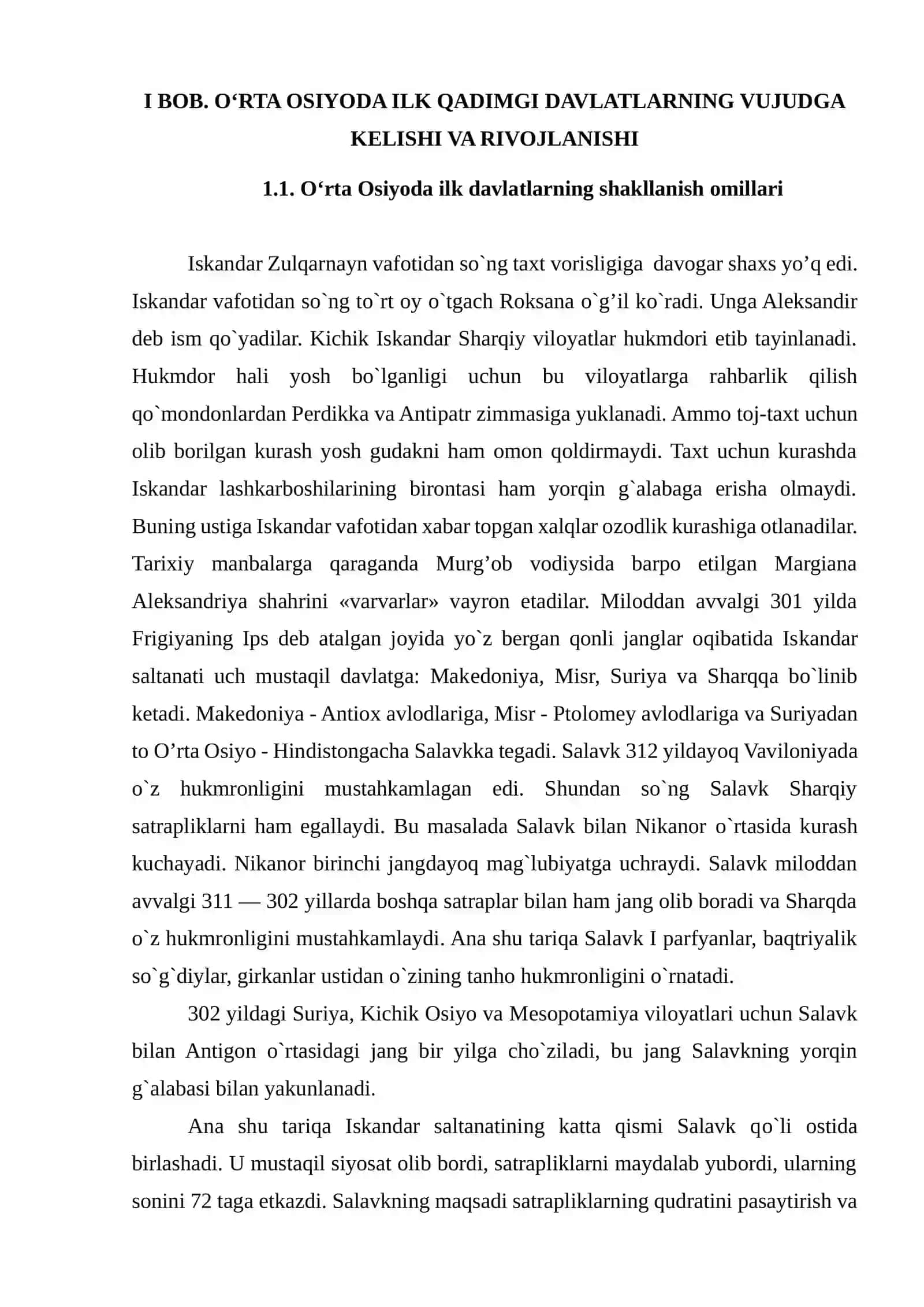 O‘RTA OSIYODA ILK QADIMGI DAVLATLARNING VUJUDGA KELISHI VA RIVOJLANISHI 4