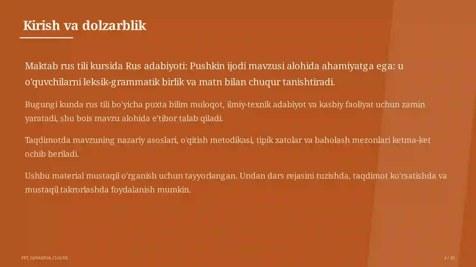 Rus adabiyoti: Pushkin ijodi (9-sinf) 4