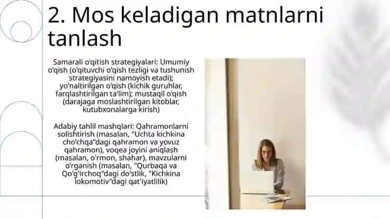 Badiiy asar matn ustida ishlash 4