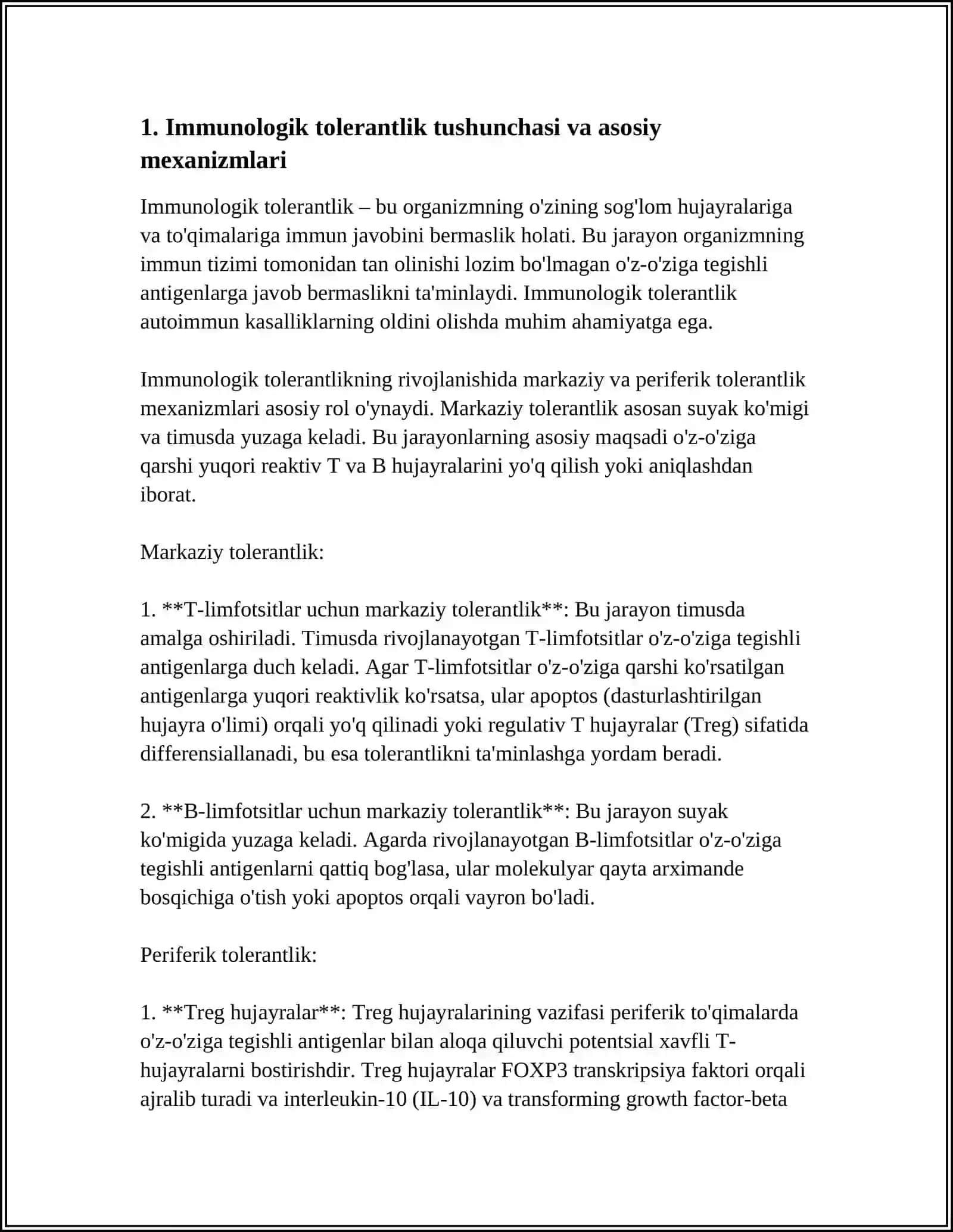 IMMUNOLOGIK TOLERANTLIK NUQSONLARI. AUTOIMMUN KASALLIKLAR 4
