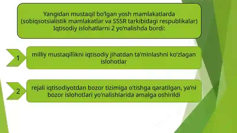 O'zbekiston iqtisodiy islohotlarning bosqichlari 4