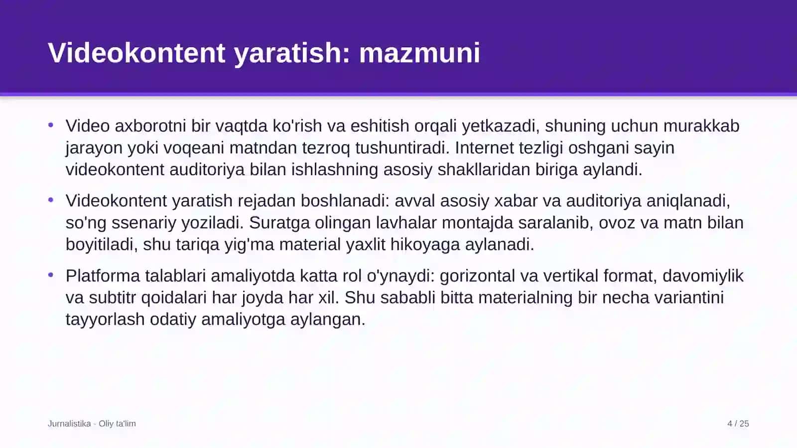 Ko'kalamzorlashtirish xizmatida videokontent yaratish 4