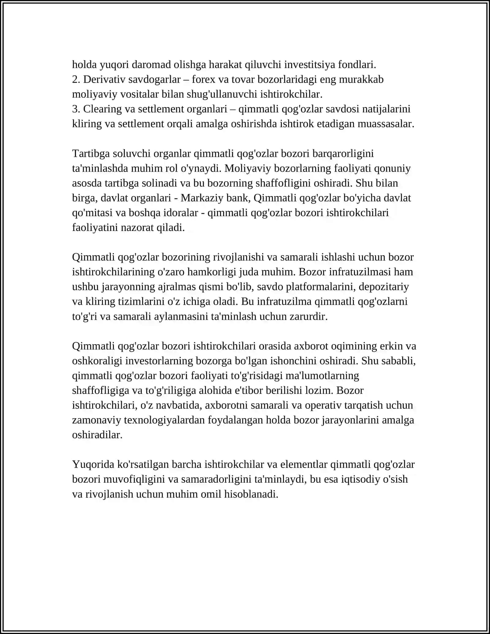 QIMMATLI QOG'OZLAR BOZORI TAHLILI 4