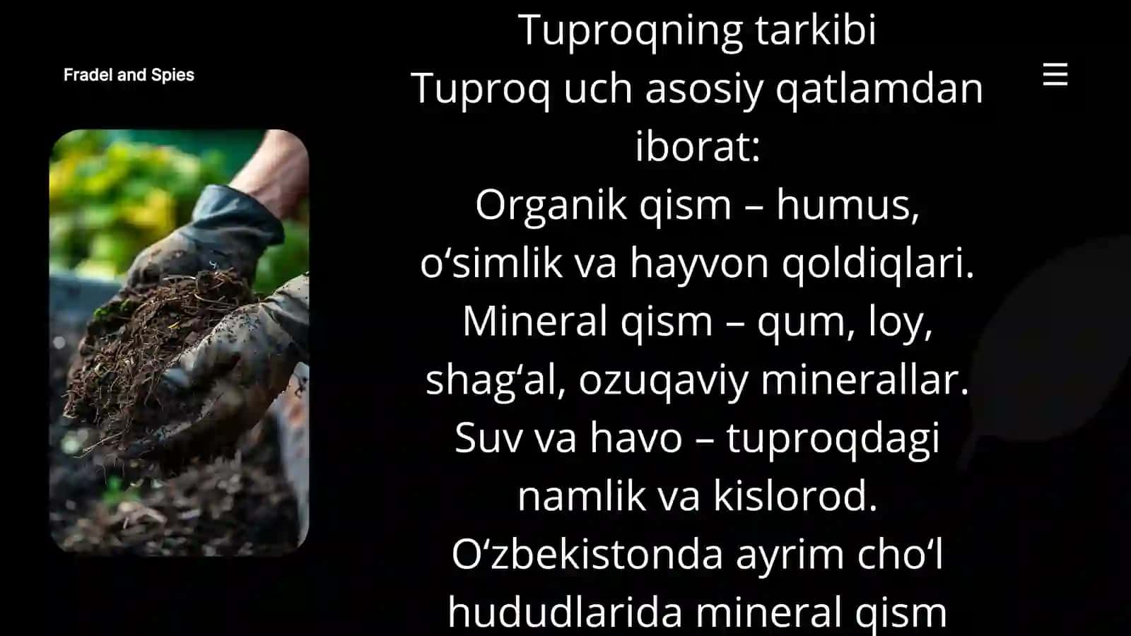 O‘zbekistonda tuproqshunoslik fani va uning yo‘nalishlari 4