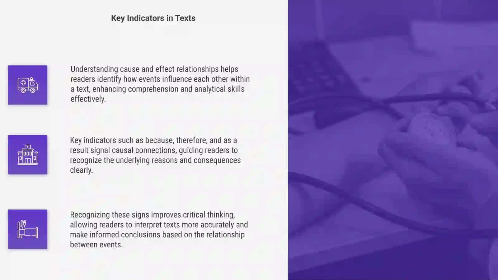 Identifying cause and effect relationships in texts 4