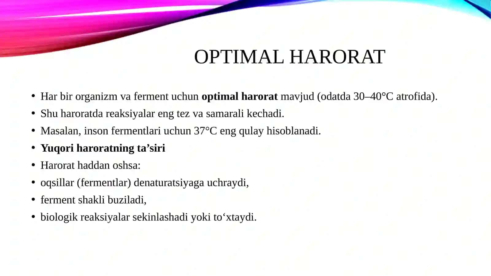 Biologik jarayonlar kinetikasiga havo hararoatini ta'siri 4