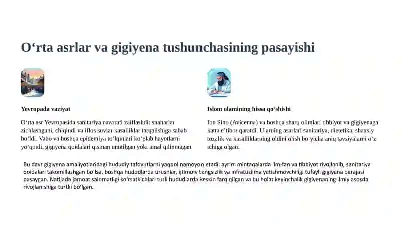 Gigiyenaning rivojlanish tarixi: Qadimgi davrdan XX asrgacha 4