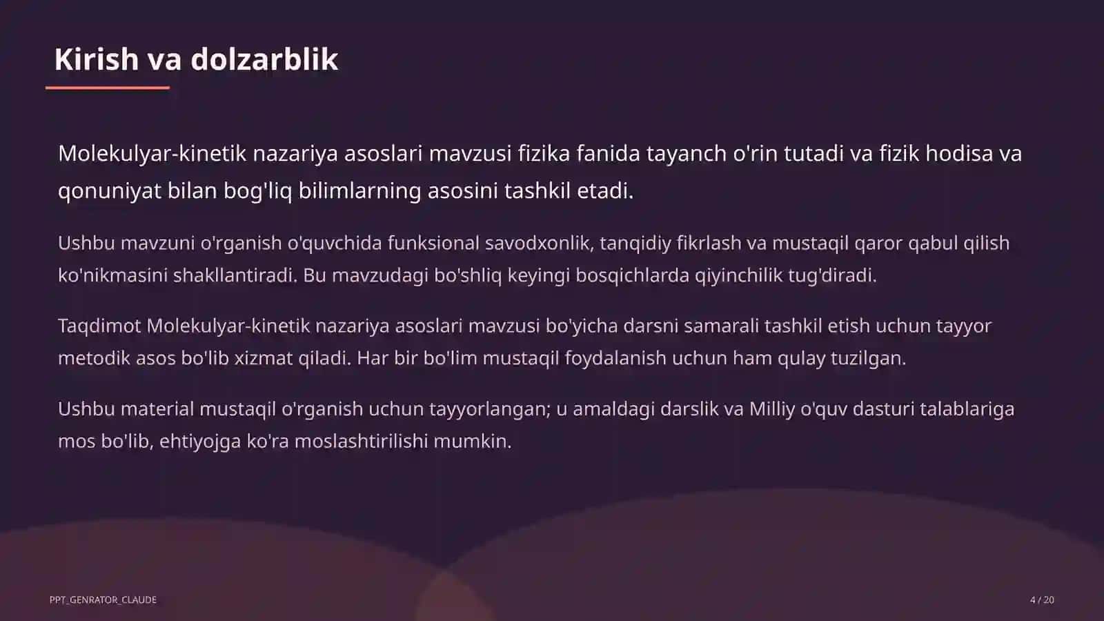 Molekulyar-kinetik nazariya asoslari (10-sinf) 4