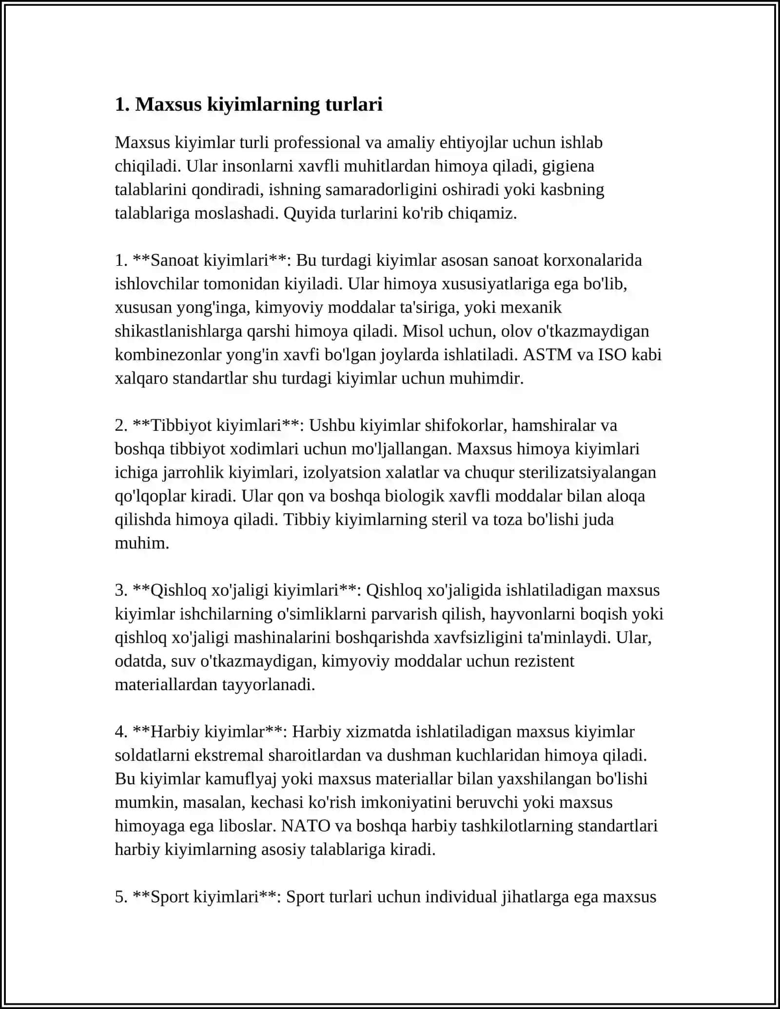 MAXSUS KIYIMBOSHLAR VA SHAXSIY HIMOYA VOSITALARI 4