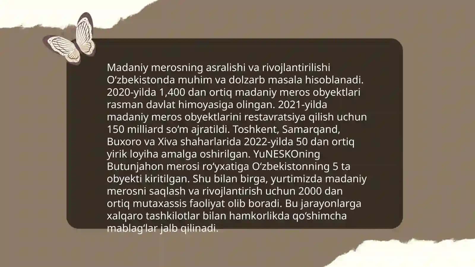 Mustaqillik yillarida Oʻzbekistondagi ma'naviy va madaniy taraqqiyot 4