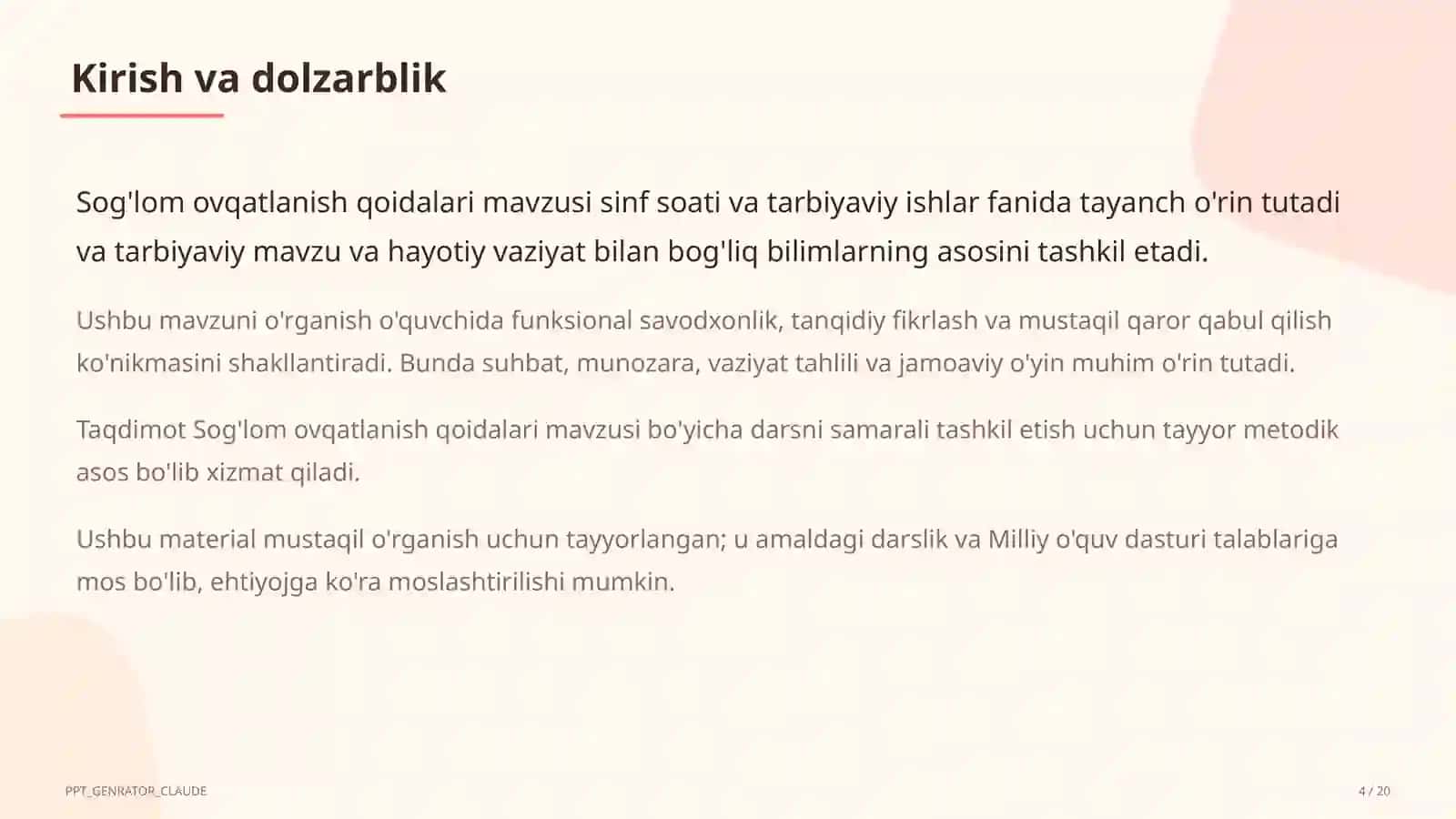 Sog'lom ovqatlanish qoidalari 4